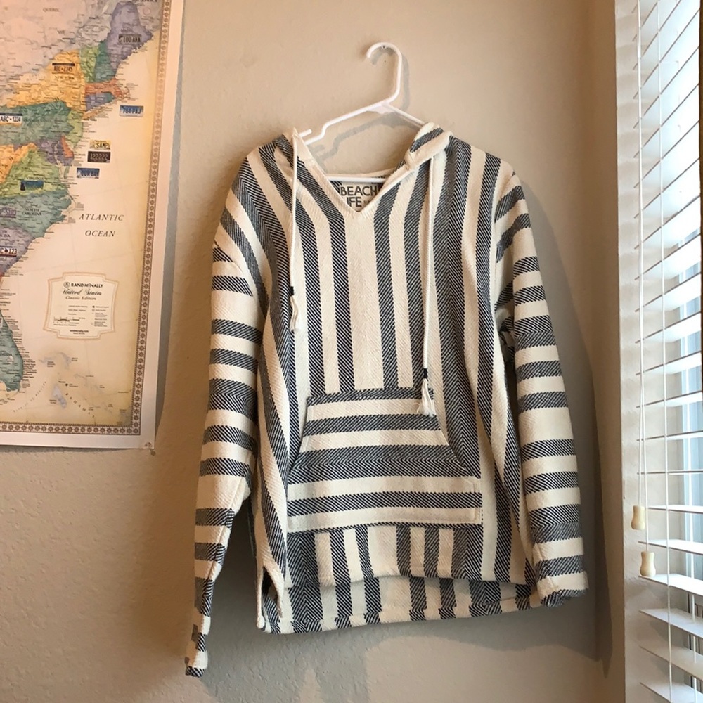 Men’s Beach Life Striped Woven Hoodie